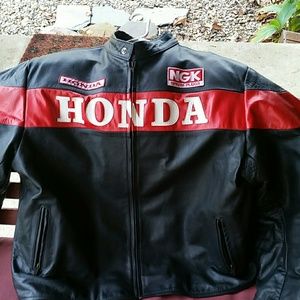 Genuine leather Honda Motorcycle jacket.